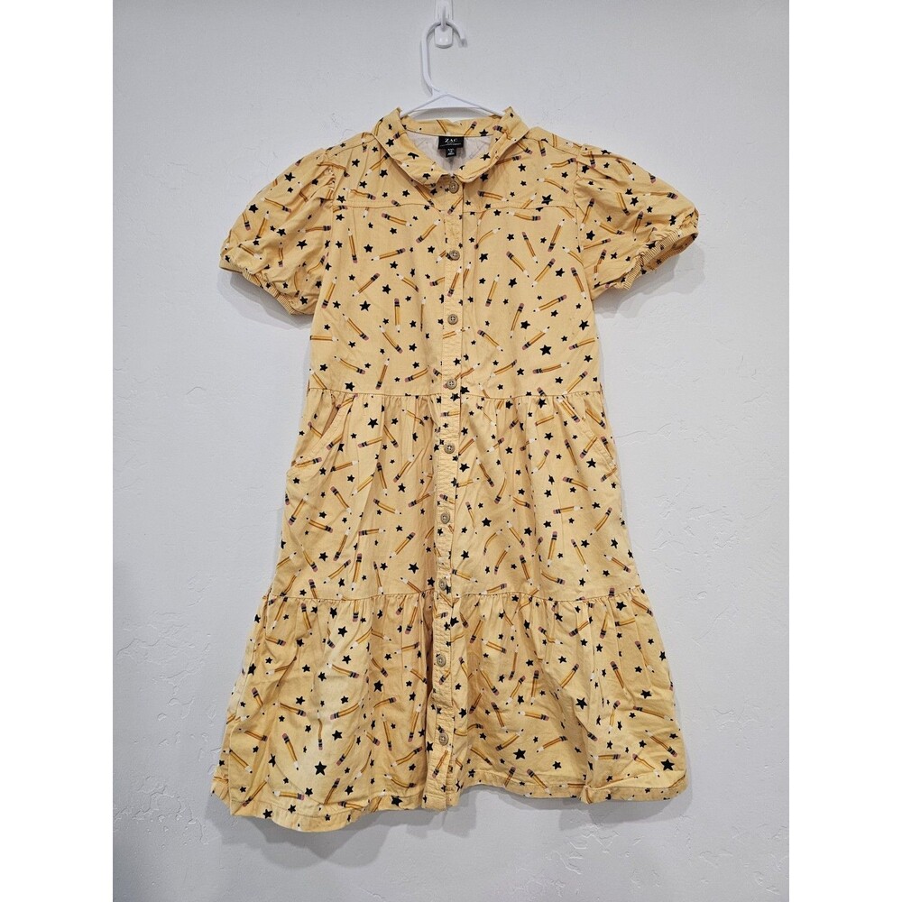 Zic Kids Girls Pencil Print Collar Dress Size XXL (18)